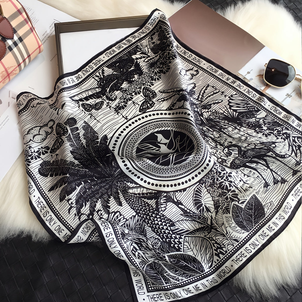 Square Tissue Women's Shirt Decoration Tissue Thin Scarf