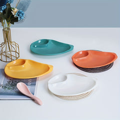 5pcs Acrylic Dumpling Plate With Saucer and Sauce Dish Set