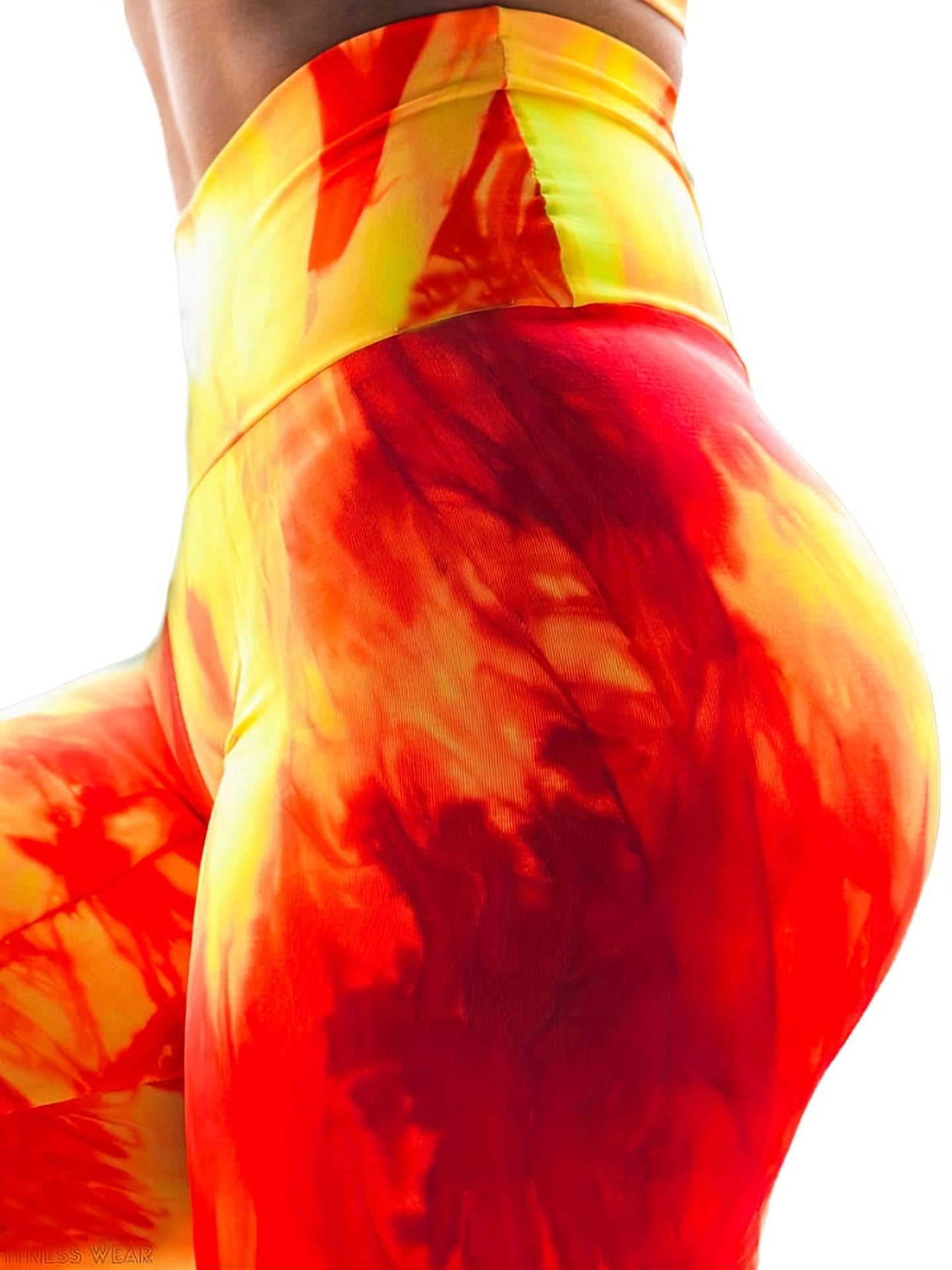 Flame Print High Waist Seamless Yoga Pants
