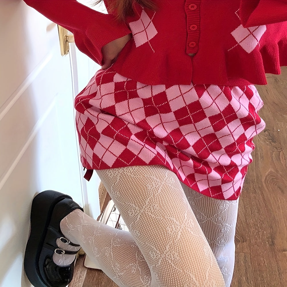Bow Pattern Fishnet Tights High Waist Pantyhose