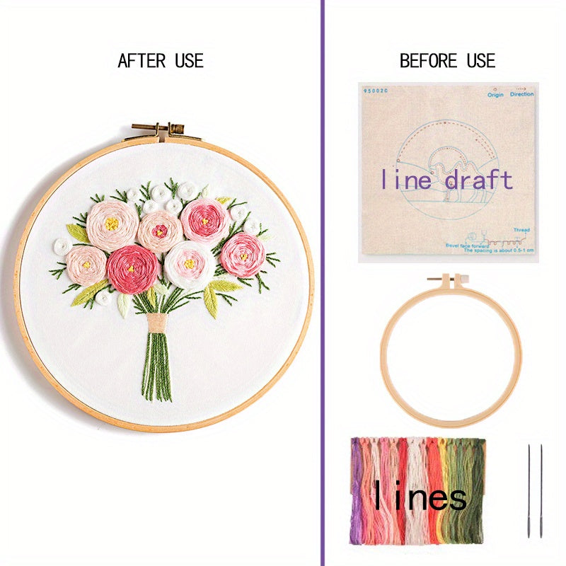 Floral Series Embroidery Starter Kit For Beginners