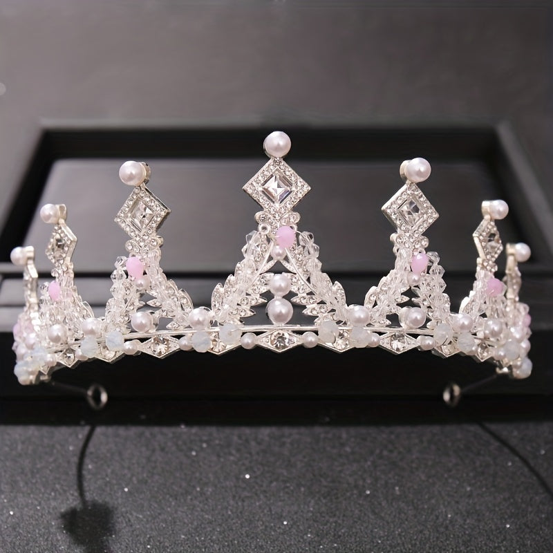 Rhinestone Crown Headband Hair Accessories for Party Girls