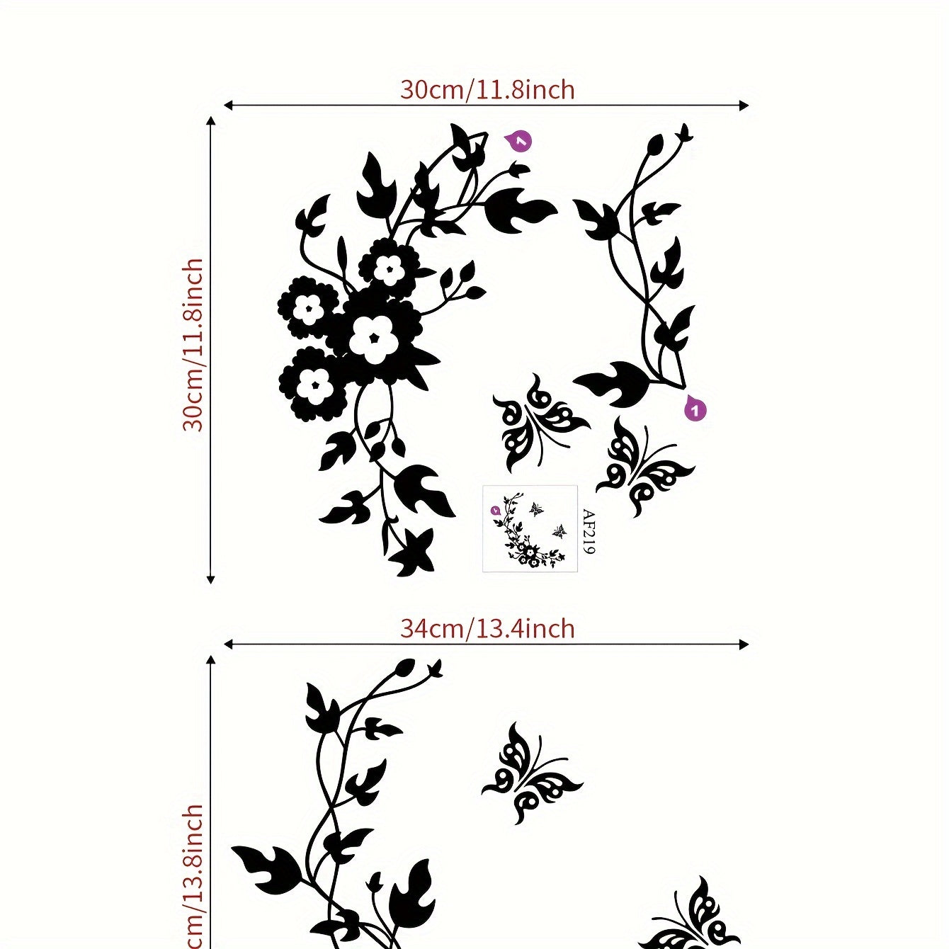 Vinyl Flower Wall Sticker DIY Art Decoration for Room Bedroom Home Wall