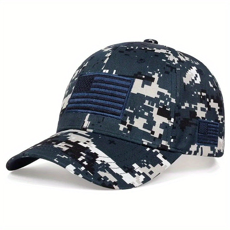 Camouflage Baseball Cap Army American Flag Embroidery Sun Hat