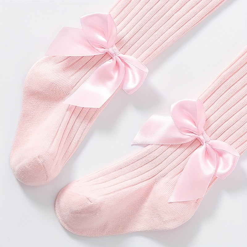 Baby Girls Knitted Leggings with Bowknot for Spring
