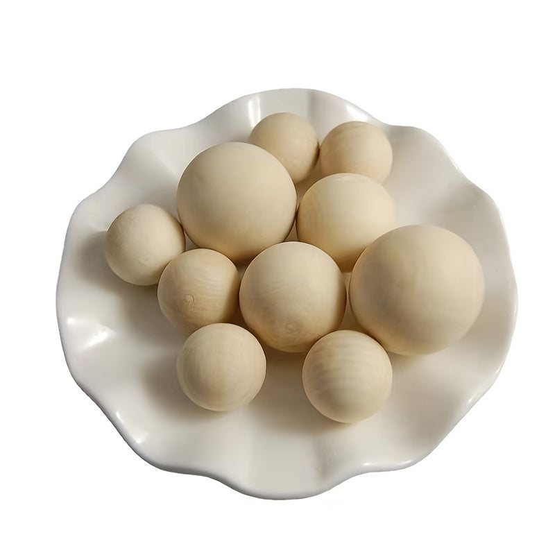 Wooden Balls Unfinished Round Wood Balls for Crafts DIY Projects