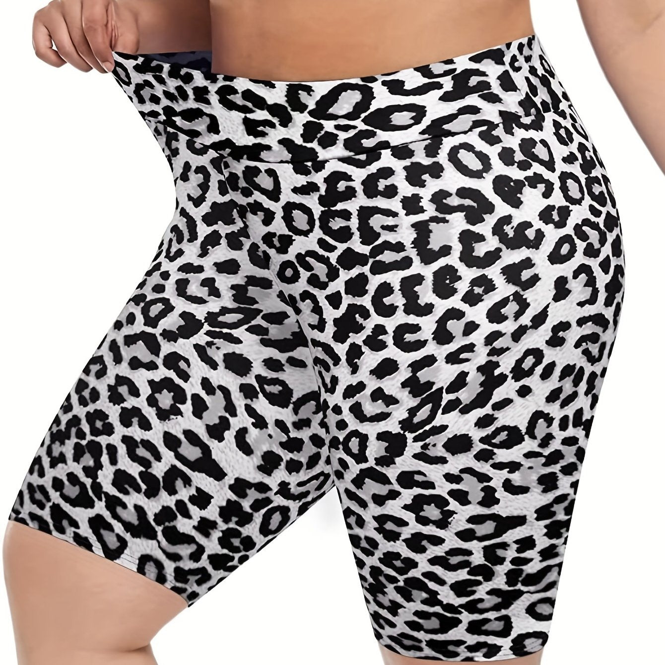 Leopard High Rise Yoga Shorts