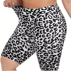 Leopard High Rise Yoga Shorts