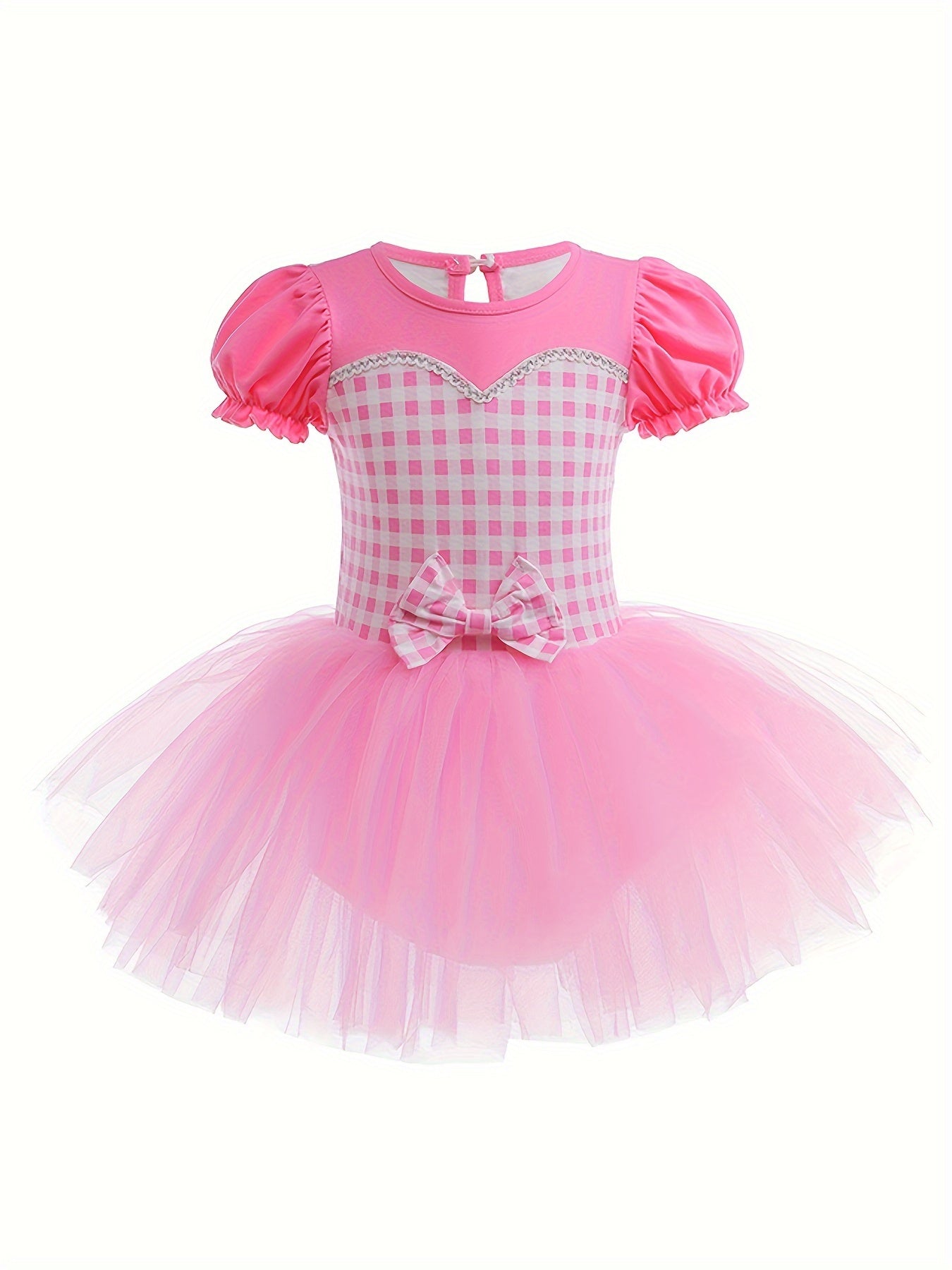100% Cotton Sweet Plaid Tutu Dress for Dance Gymnastics