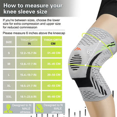 Adjustable Non-slip Compression Knee Sleeve Moisture Wicking Knee Sleeves