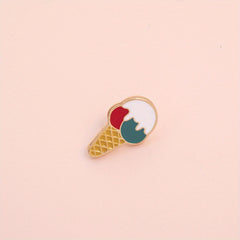 Summer Ice Cream Strawberry Cartoon Brooch Fun Badge Backpack Lapel