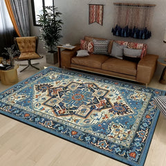 Vintage Boho Area Rug Non Slip Stain Resistant Machine Washable Carpet