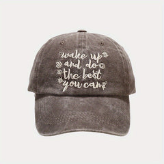 Candy Baseball Cap Wake Up And Do The You Can Embroidery Sun Hat