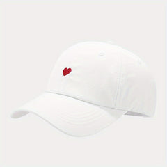 Heart Embroidery Couple Baseball Cap Adjustable Dad Hats Solid Sun Hats