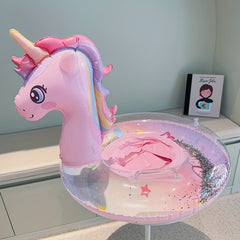 Pony Shaped Swimming Ring with Handle PVC Material Floating Seat
