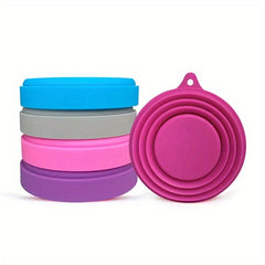 5 Pack Portable Silicone Folding Cups for Outdoor Travel
