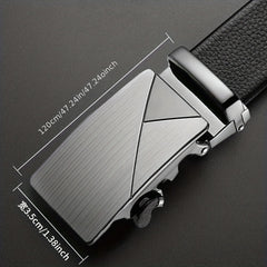Men's Leather Belt Auto Buckle Business Casual Pants Belt