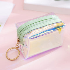 Portable Laser Coin Purse Zipper Storage Bag For Girls