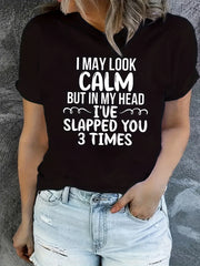 Letter Graphic Short Sleeve Round Neck Sports T-Shirt Women's Activewear