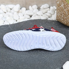 Women's Star Pattern Sneakers Lace up Running Shoes Breathable Sports Shoes