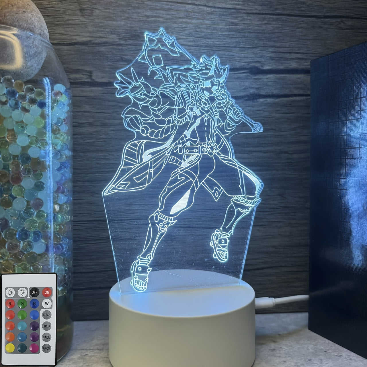 LED 3D Night Lights Acrylic Touch Lights for Bedroom Table Lamps