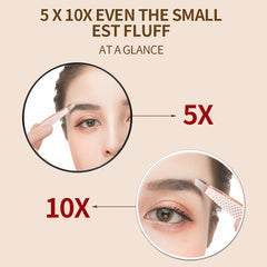 Portable 10X Magnifying Shower Mirror with Suction Cups