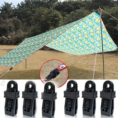 6pcs Tent Canopy Clips Heavy Duty Tarp Clamps