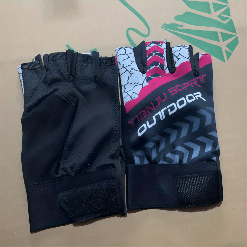Breathable Non Slip Half Finger Gloves for Outdoors