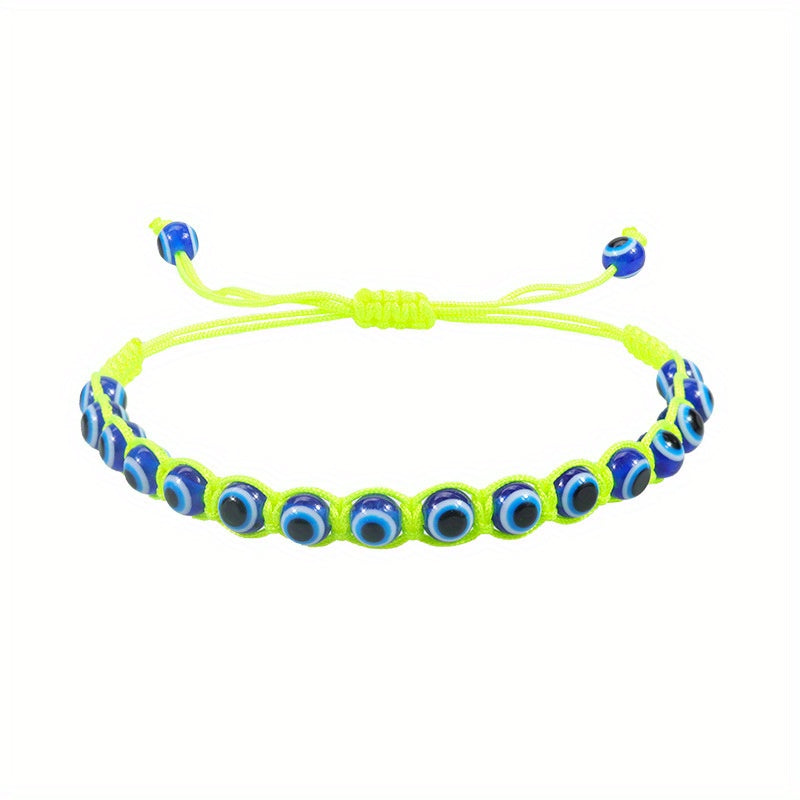 Outdoor Devil's Eye Braided Bracelet Adjustable Eye Amulet Hand Jewelry