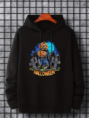 Men's Halloween Style Graphic Hoodie Active Breathable Hooded Sweatshirt
