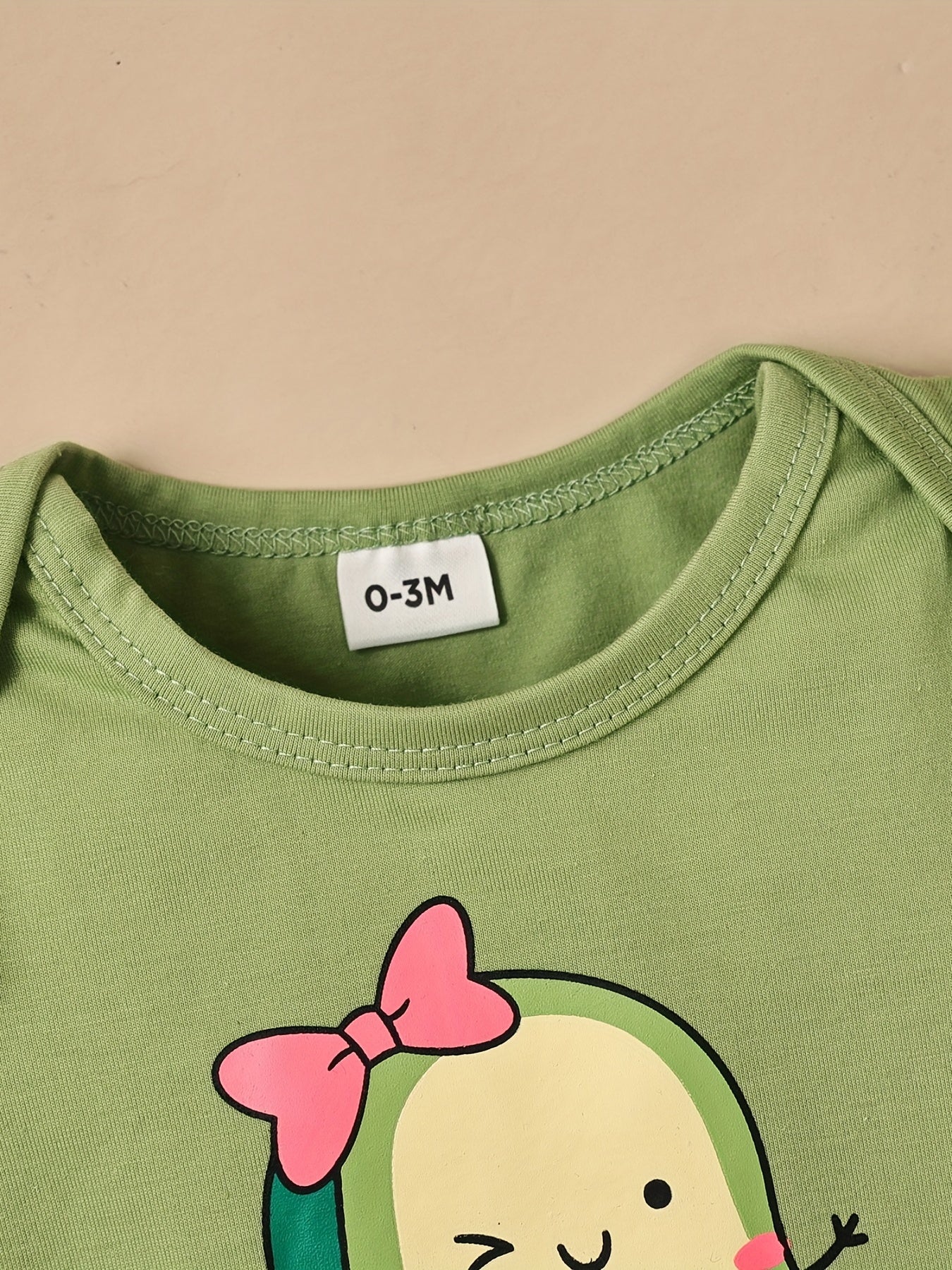 Baby Girls Avocado Sunflower Romper Outfit
