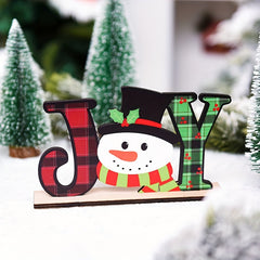 1pc Wooden Christmas Decorations Santa Snowman Table Ornaments