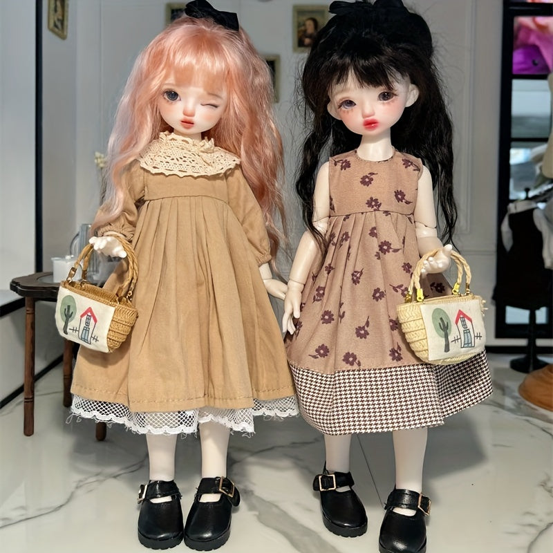 6-Piece Vintage Doll Skirt Costume Set for 11.8" Dolls