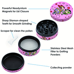 Cartoon Spice Grinder 2in Metal Crusher Kitchen Gadget