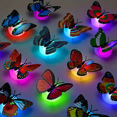 Colorful Glowing Butterfly Night Light 3D LED Wall Sticker