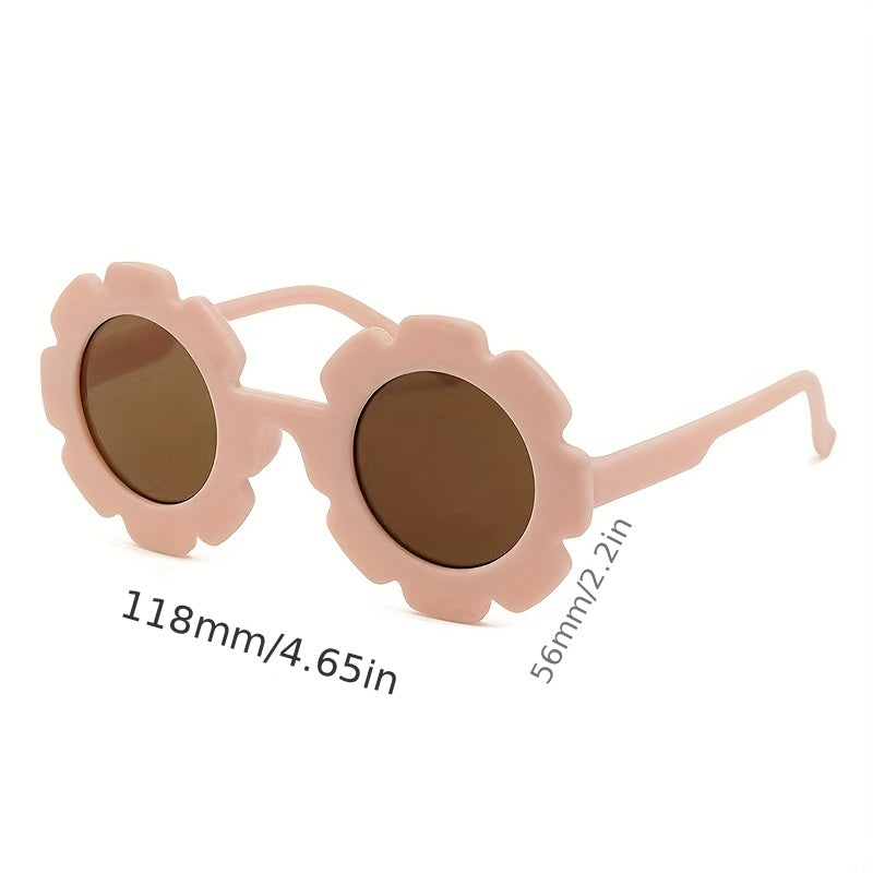 Sunflower Round Frame Sunglasses UV Protection for Kids