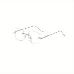 Ant Light Rimless Glasses Men's Decorative Glasses With Case