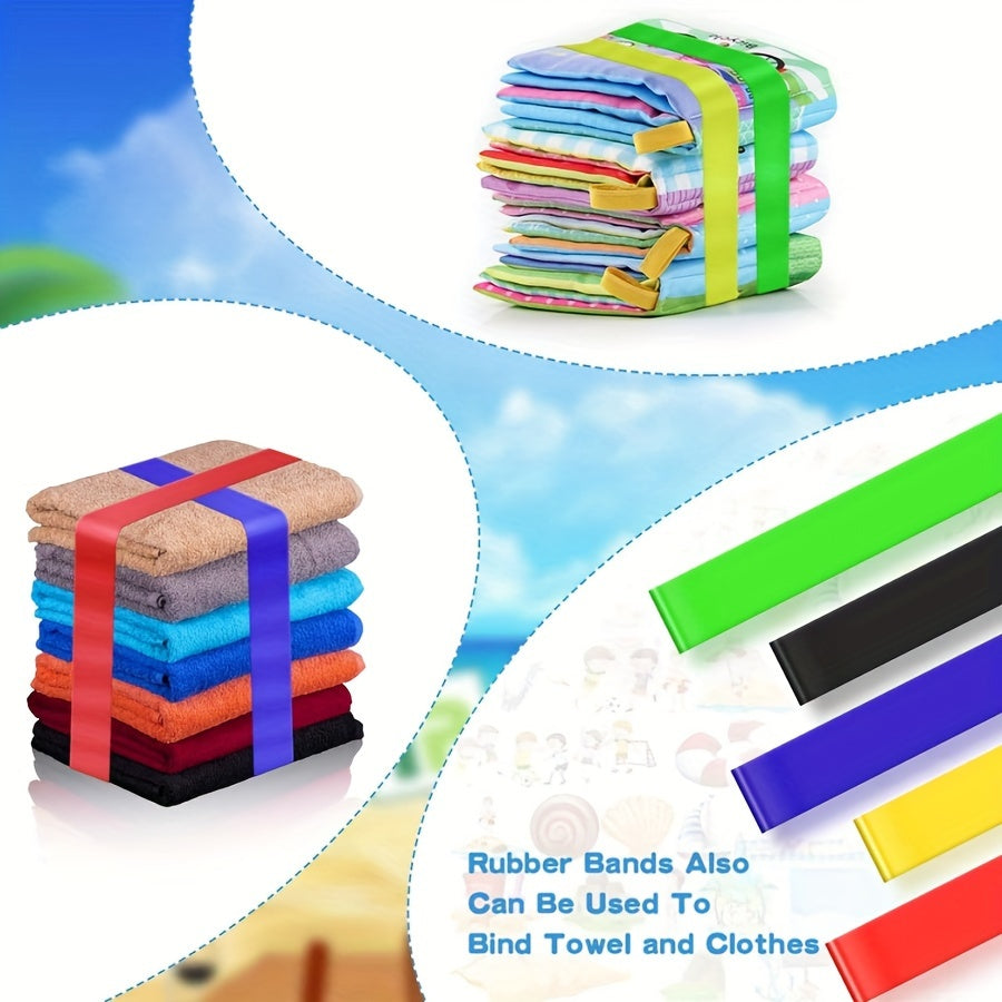3pcs Colorful Beach Chair Strap Towel Holder