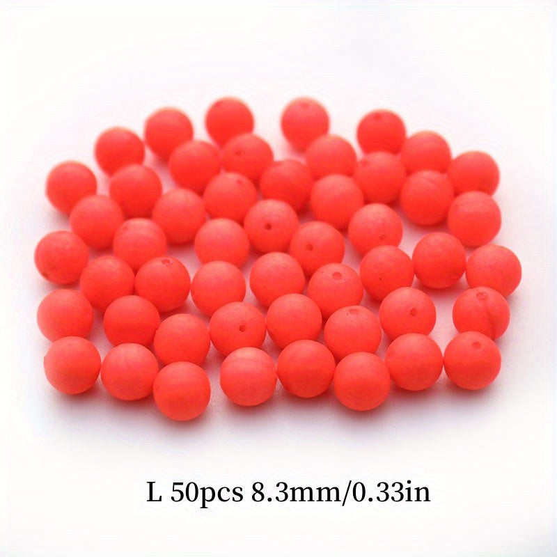 50pcs Fishing Floats Fluorescent Bobbers Foam Balls - Fishing Tackle