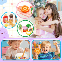 Kids' Simulated Salad Set Pretend Kitchen Toys Educational Toy