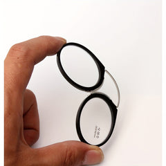 SOOLALA Unisex Rimless Reading Glasses With Portable Case