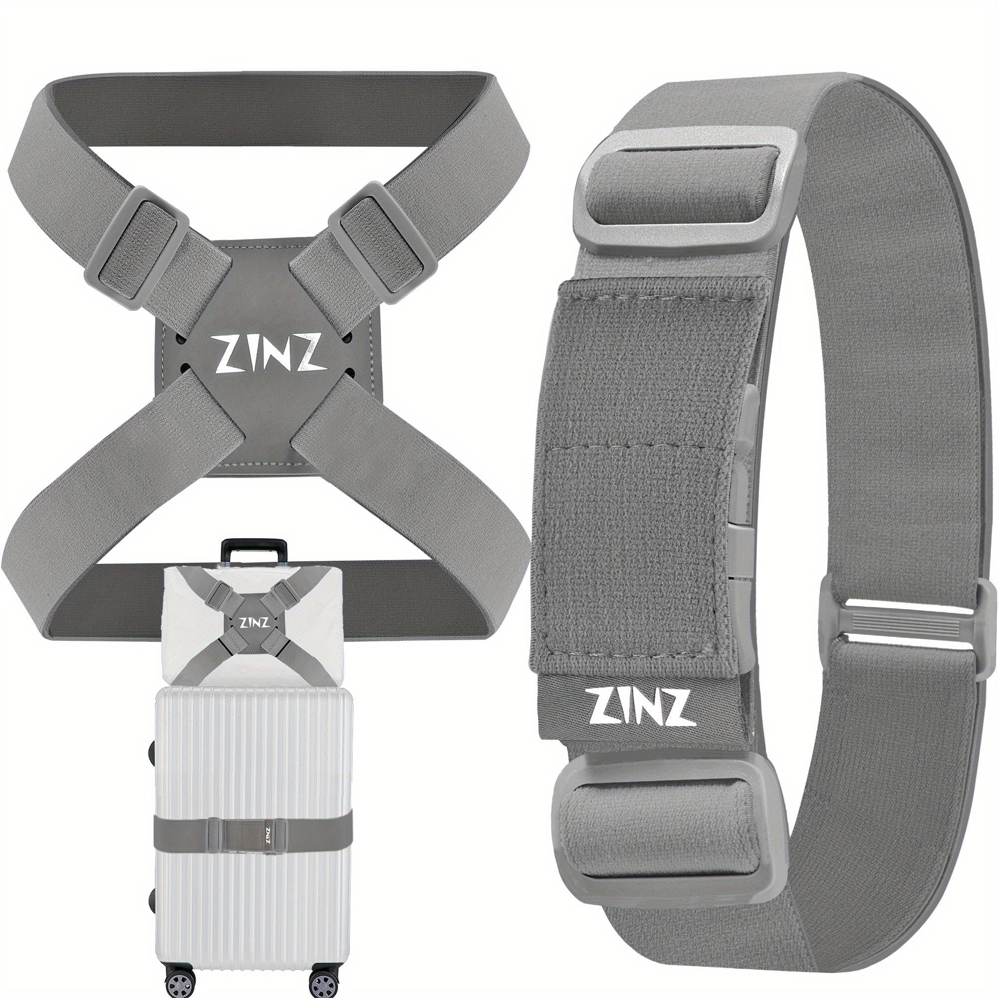 2PCS Luggage Bag Elastic Strap Adjustable Bag Strap Travel Accessories