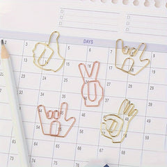 10pcs Creative Metal Paper Clip Bookmark for School and Office