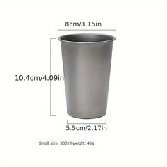 Outdoor Titanium Water Cup 300/500ml Portable Camping Drinkware
