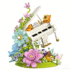 1000 pcs Piano Building Blocks Set Adult Piano Bouquet Decoration