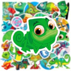50pcs Chameleon Reptile Stickers DIY Creative Toys