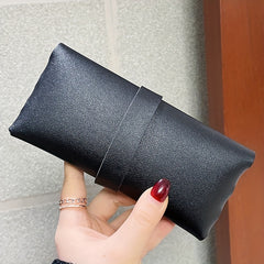 Litchi Embossed Glasses Bag PU Leather Sunglasses Case