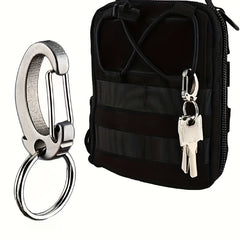 Mini Titanium Alloy Keychain Waist Hanging Hook Buckle Outdoor Camping Hiking