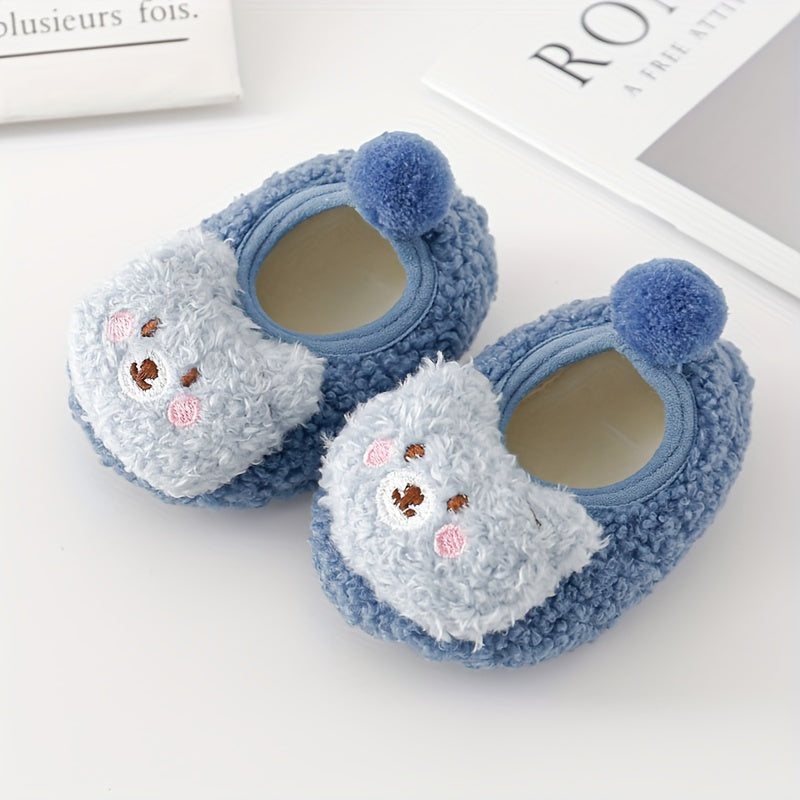 Christmas Animal Slippers 1pair Non slip Baby Toddler Shoes Socks