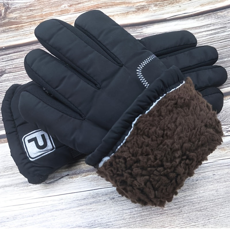 Men's Winter Thick Warm Non-slip Gloves Plus Velvet Large Size